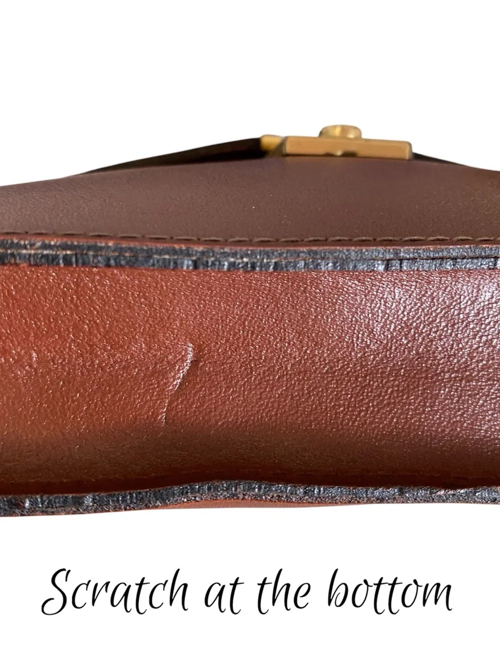 Vintage genuine leather clutch/wristlet